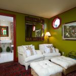 White plush chairs in the living room