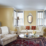 Bed and chair in living area