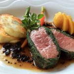 Wrapped meat and potatoes