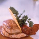 Lobster tail on a bed of rice