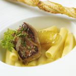 Meat and pasta dish