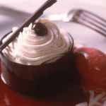 Chocolate and mousse dessert